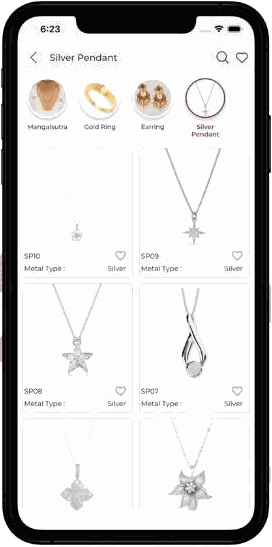 New Light Jewellers app: jewellery collections