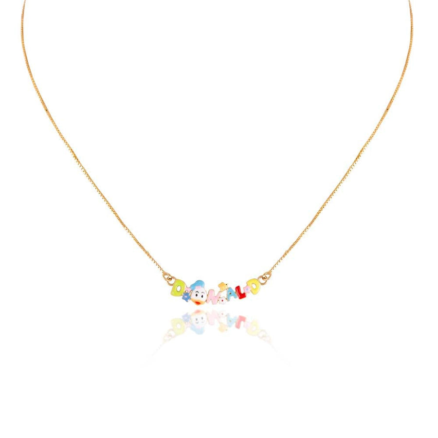 Rose Gold Kids Chain With Donald Duck Name