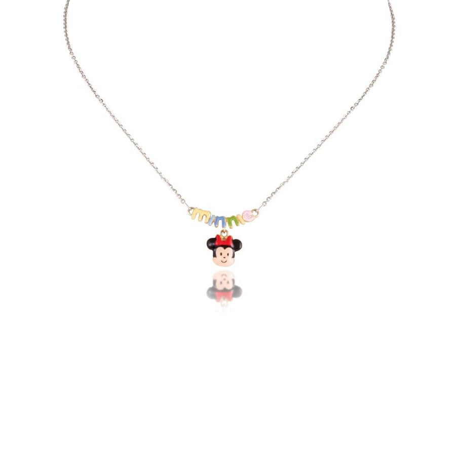 Rose Gold Kids Chain With Minni Mouse Name & Face Pendent