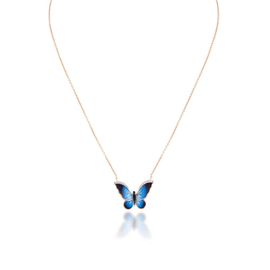 Unique Stylish Sleek Chain With Butterfly Design Pendant